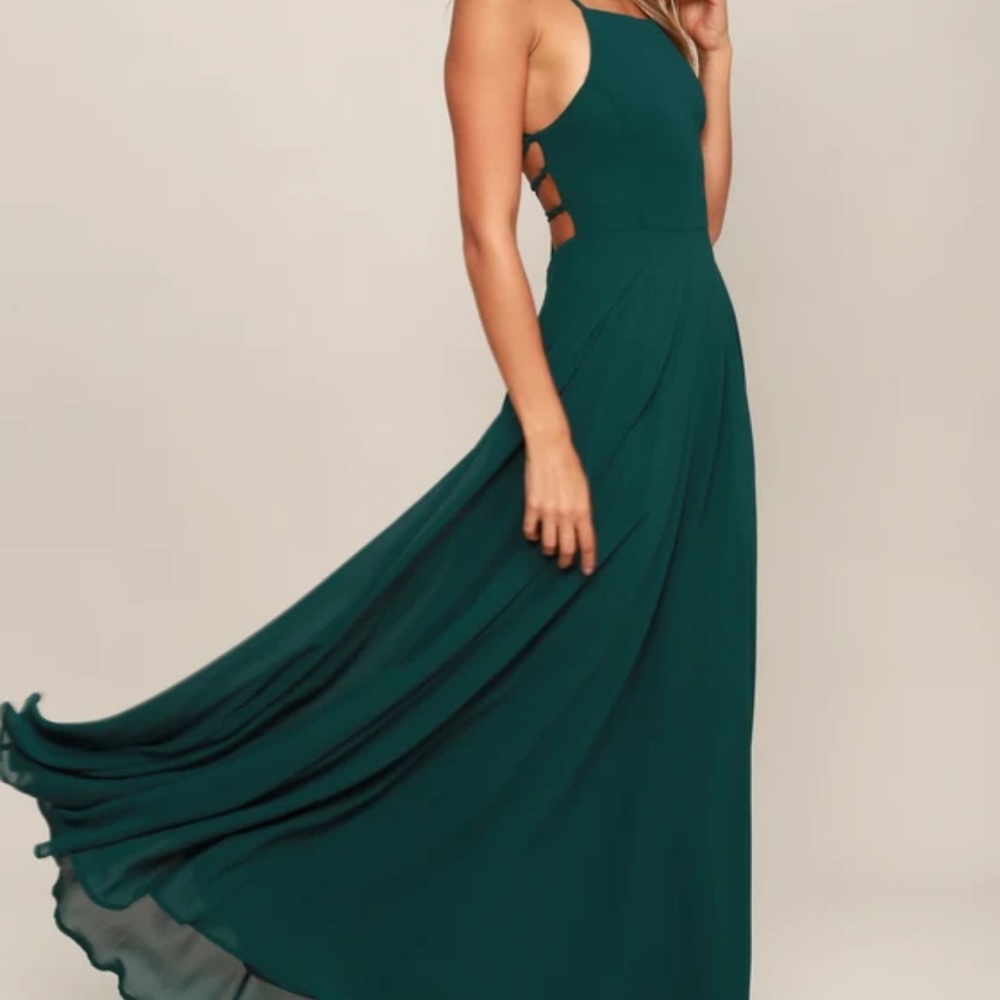 Strappy To Be Here Forest Green Lace-Up